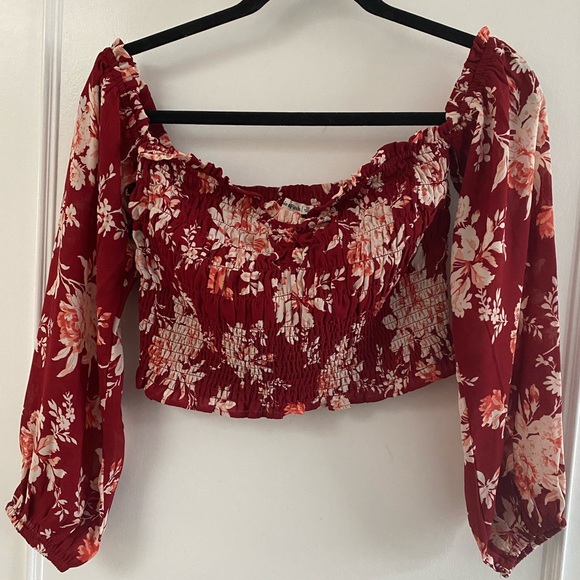 Abercrombie and Fitch Off the Shoulder Floral Top - Picture 4 of 5